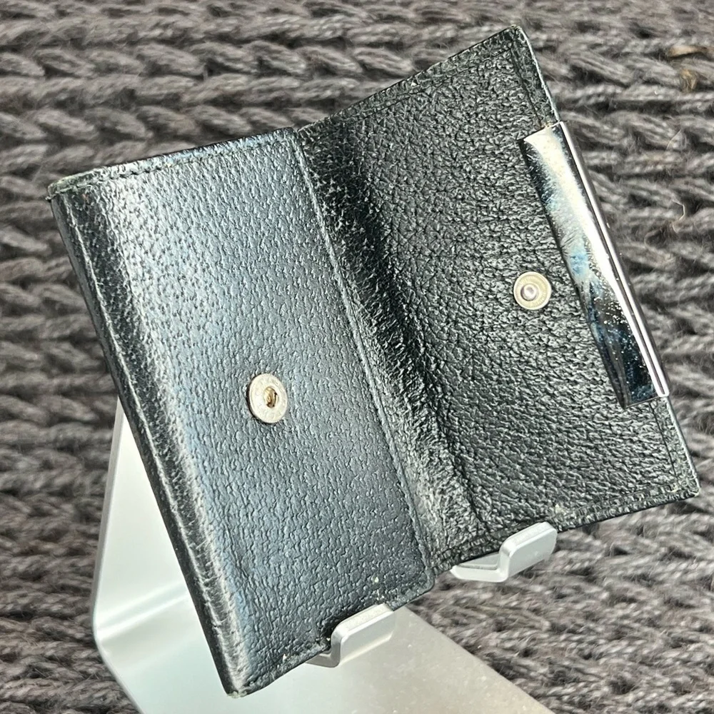 W010. ‼️💗RARE💗‼️ Mini Gucci Black Leather 6 key Ring Wallet/Card Holder EUC - Picture 5 of 10